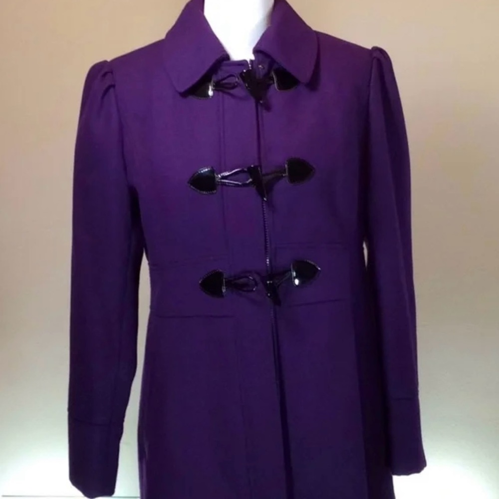 a.n.a Women's Rich Purple Toggle Trench Coat